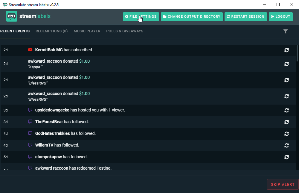 streamlabs stream labels download