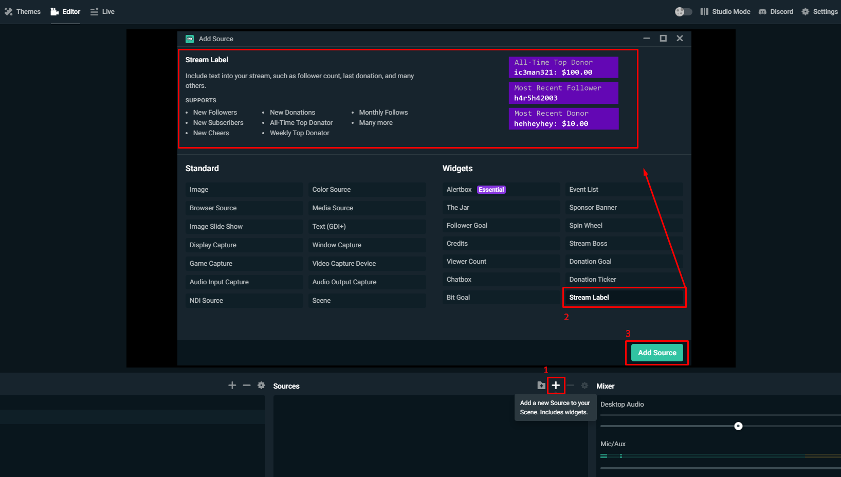 streamlabs obs set up